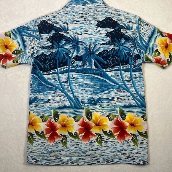 Trading Maui Hawaiian Vintage casual short sleeve Button up Shirt - Mens Medium - Picture 5 of 5